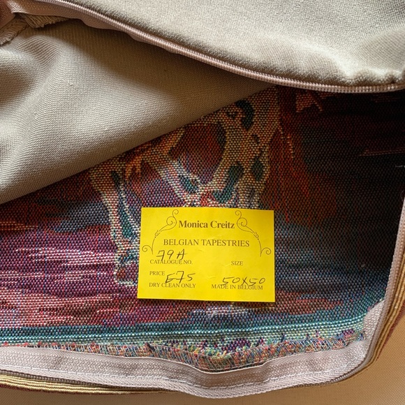 NWT Pillow case crusader knight Templar Belgian tapestry - Picture 6 of 6